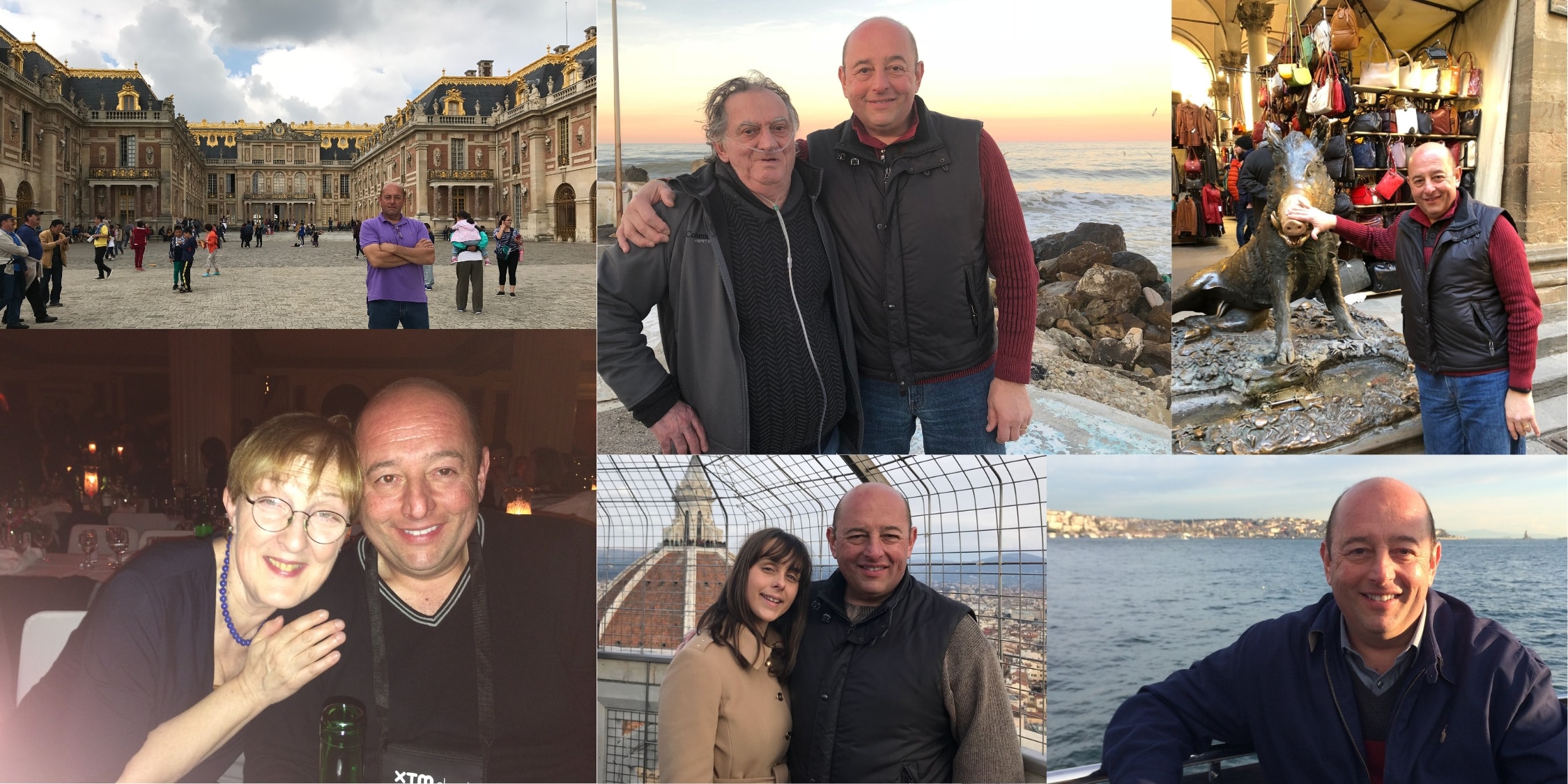 Collage of six picture of Interpro CEO traveling